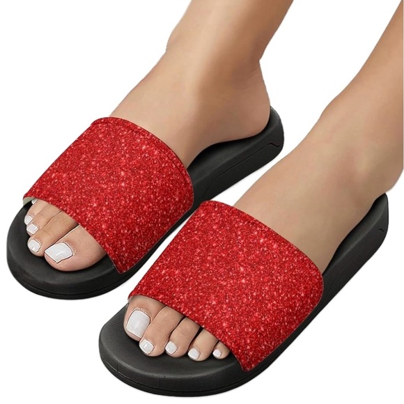 Red Slide Sandals! - Picture 1 of 6